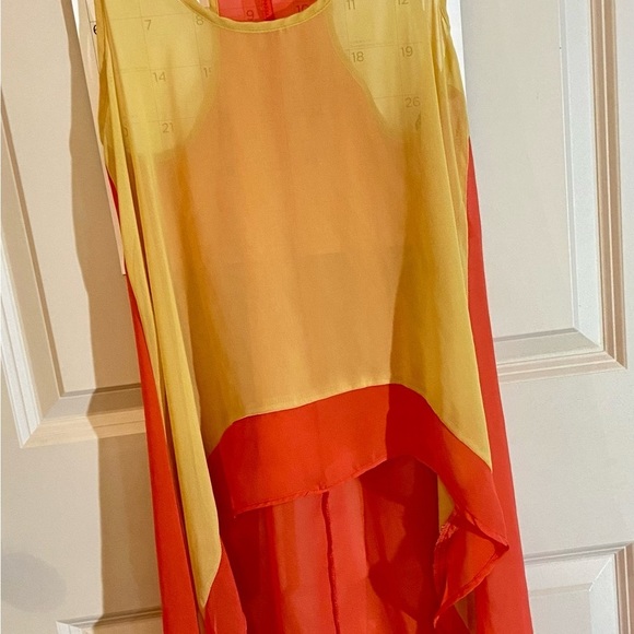 H.I.P. SuperSheer/SeeThrough Sz-S, Long/Hi-Low Tank-Top, in Bright Summer Colors - Picture 13 of 16